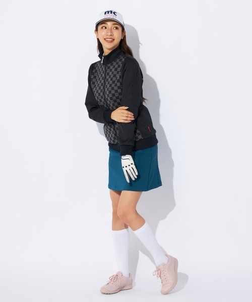 marie claire（マリ・クレール）の「【marieclaire/マリクレール】レディースシャギーブルゾン　ジップアップ　｜保温・高密度シャギー｜ブロック柄×上品デザインゴルフ・カジュアルウェア（ブルゾン・レディース・ブラック/オフホワイト・MEDIUM/LARGE/X-LARGE）」の13枚目の写真