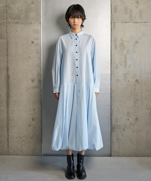 RUMCHE(ラムシェ)の「Stitch Balloon Dress / ステッチバルーンドレス(ワンピース・レディース・ブラック/サックスブルー/ホワイト・FREE)」の10枚目の写真