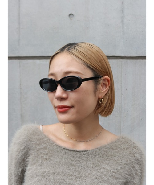 Ungrid（アングリッド）の「オーバルフレームサングラス（メガネ・レディース・ブラック・FREE）」の8枚目の写真