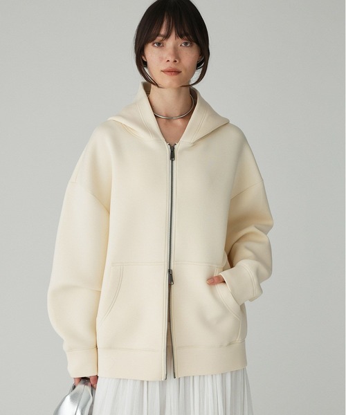 BABYLONE(バビロン)の「ダンボールフードパーカー(パーカー・レディース・オフホワイト/グレー・フリー)」の1枚目の写真