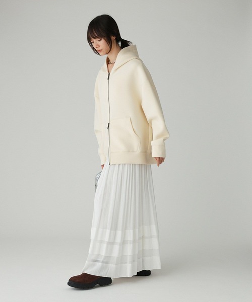 BABYLONE(バビロン)の「ダンボールフードパーカー(パーカー・レディース・オフホワイト/グレー・フリー)」の7枚目の写真