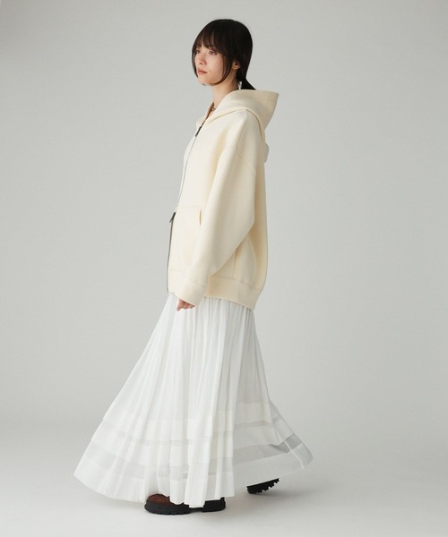 BABYLONE(バビロン)の「ダンボールフードパーカー(パーカー・レディース・オフホワイト/グレー・フリー)」の8枚目の写真