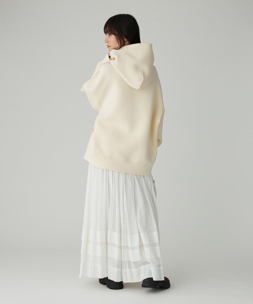 BABYLONE(バビロン)の「ダンボールフードパーカー(パーカー・レディース・オフホワイト/グレー・フリー)」の9枚目の写真