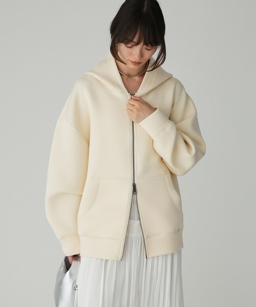 BABYLONE(バビロン)の「ダンボールフードパーカー(パーカー・レディース・オフホワイト/グレー・フリー)」の3枚目の写真