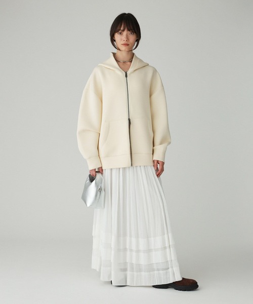 BABYLONE(バビロン)の「ダンボールフードパーカー(パーカー・レディース・オフホワイト/グレー・フリー)」の6枚目の写真