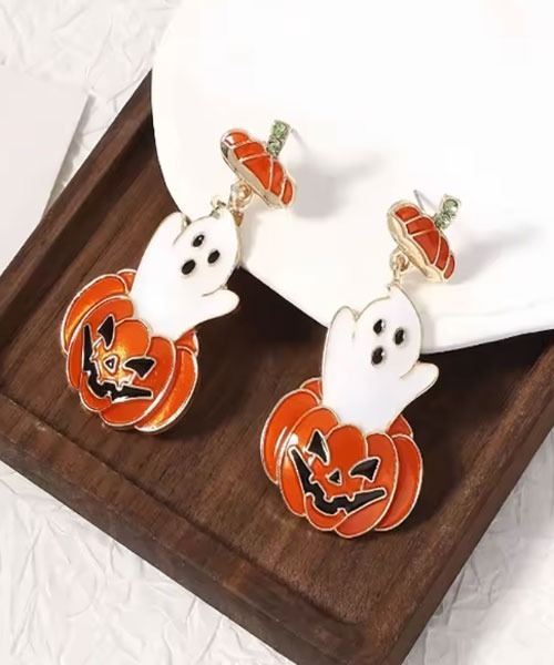 TONE SELECT GOODS(トーンセレクトグッズ)の「【urge select】《Halloween》パンプキン&おばけ ピアス【ハロウィン/イベント】(ピアス(両耳用)・レディース・その他2/その他1・FREE)」の6枚目の写真