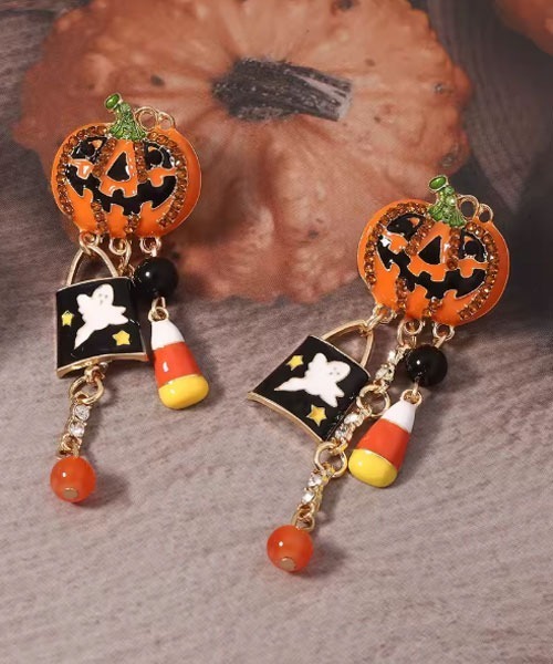 TONE SELECT GOODS(トーンセレクトグッズ)の「【urge select】《Halloween》パンプキン&おばけ ピアス【ハロウィン/イベント】(ピアス(両耳用)・レディース・その他2/その他1・FREE)」の3枚目の写真