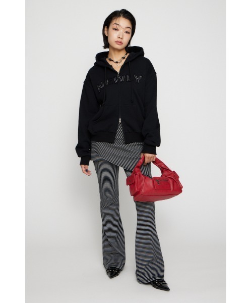 PATCHWORK フーディ LAGUA ラグア スウェット パーカー 黒 LAGUA GEM（ラグアジェム）の「PATCHWORK フーディ（パーカー）」 - WEAR