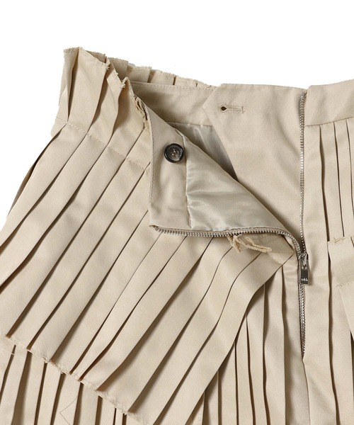 rokh（ロク）の「rokh BROKEN PLEATS SKIRT R2CA194（スカート・レディース・ベージュ/ブラック・34/36）」の5枚目の写真