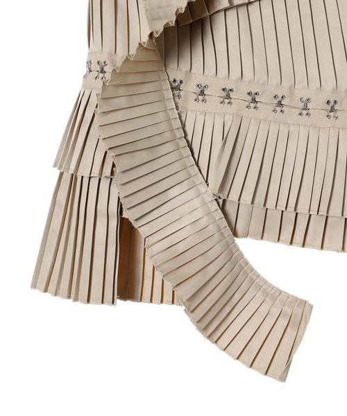 rokh（ロク）の「rokh BROKEN PLEATS SKIRT R2CA194（スカート・レディース・ベージュ/ブラック・34/36）」の6枚目の写真