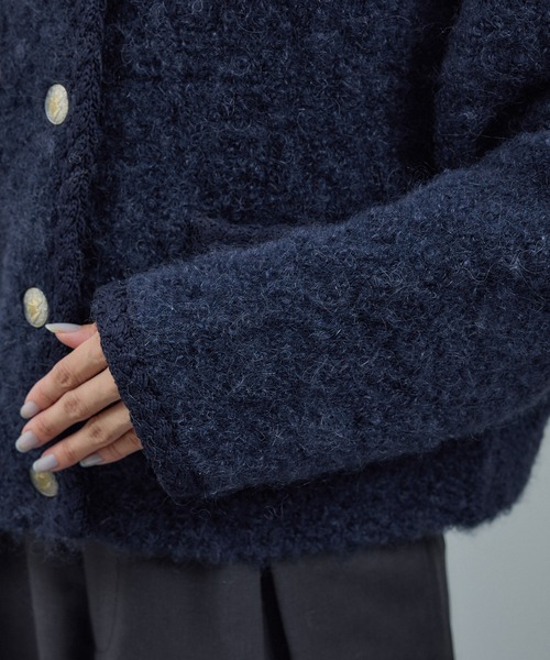 プードルニットクルーネックカーディガン（カーディガン/ボレロ