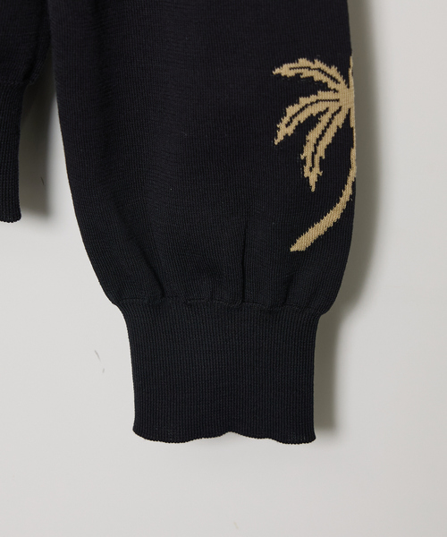DESIGNWORKS（デザインワークス）の「【N°21/ヌメロ ヴェントゥーノ】クルーネック パームツリー ニット M0A0107604（ニット/セーター・メンズ・ホワイト/ブラック・M）」の6枚目の写真