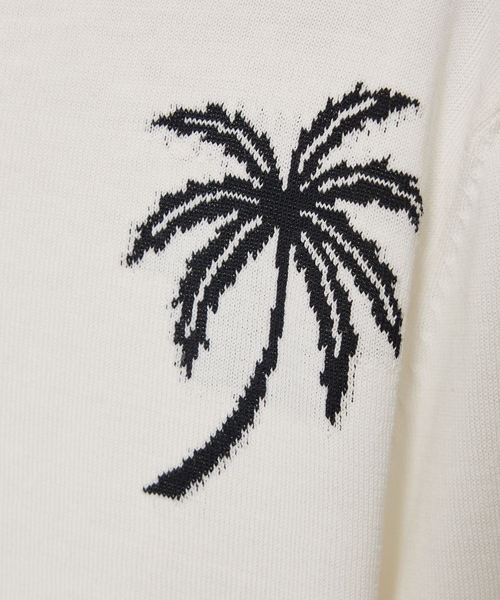 DESIGNWORKS（デザインワークス）の「【N°21/ヌメロ ヴェントゥーノ】クルーネック パームツリー ニット M0A0107604（ニット/セーター・メンズ・ホワイト/ブラック・M）」の8枚目の写真