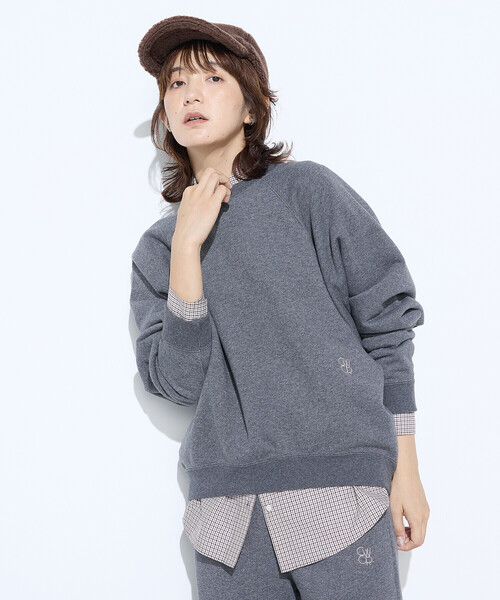 COMME CA Wardrobe(コムサワードローブ)の「裏双糸ラメ裏毛 プルオーバー(Tシャツ/カットソー・レディース・チャコール/ライトグレー・FREE)」の2枚目の写真