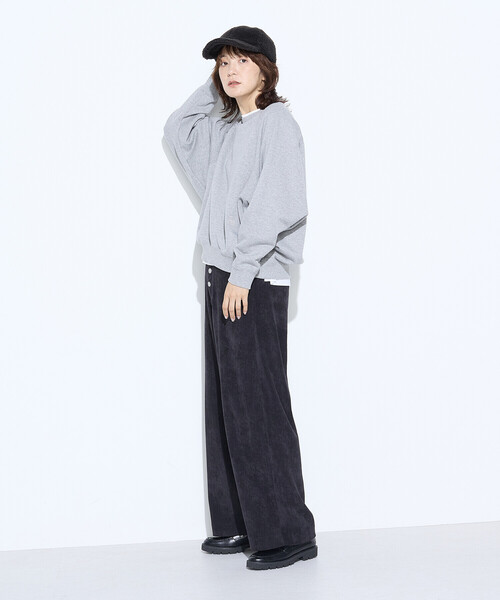 COMME CA Wardrobe(コムサワードローブ)の「裏双糸ラメ裏毛 プルオーバー(Tシャツ/カットソー・レディース・チャコール/ライトグレー・FREE)」の20枚目の写真