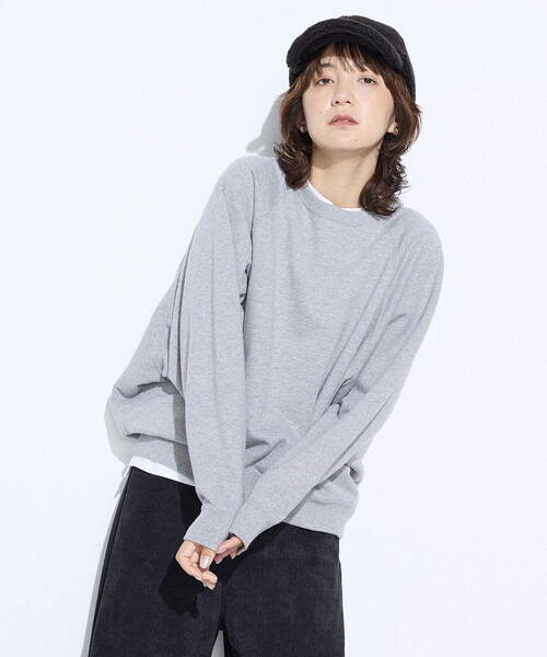 COMME CA Wardrobe(コムサワードローブ)の「裏双糸ラメ裏毛 プルオーバー(Tシャツ/カットソー・レディース・チャコール/ライトグレー・FREE)」の22枚目の写真