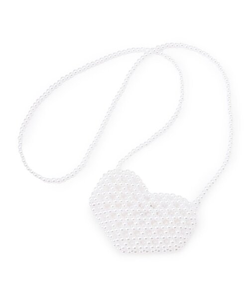 petit main（プティマイン）の「ハートパールポシェット（ショルダーバッグ・キッズ・オフホワイト・F）」の2枚目の写真