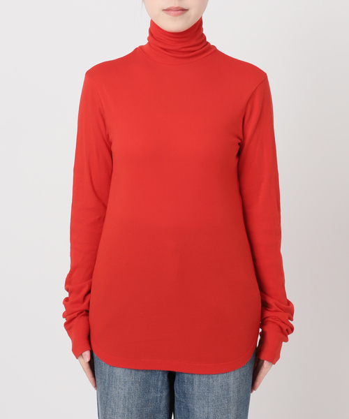 Spick & Span（スピックアンドスパン）の「《追加》ハイネックプルオーバー（Tシャツ/カットソー・レディース・スミクロ/ホワイト/レッド/マルチ・FREE）」の12枚目の写真