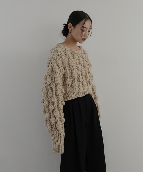 ぺブラム アランニットセーター the toe ハンドニット イエナ ポップコーンハンドニット（ニット/セーター）｜hellam（へラム）の