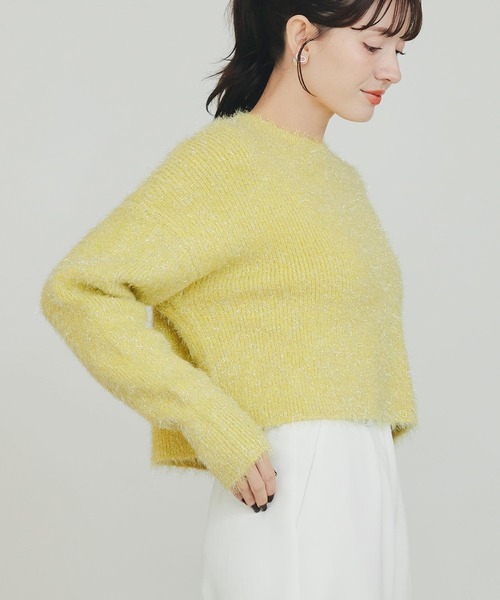 PICCIN（ピッチン）の「ラメシャギープルオーバー（ニット/セーター・レディース・シルバー/パープル/イエロー・M）」の14枚目の写真