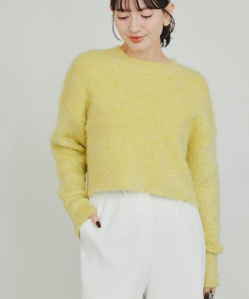 PICCIN（ピッチン）の「ラメシャギープルオーバー（ニット/セーター・レディース・シルバー/パープル/イエロー・M）」の11枚目の写真