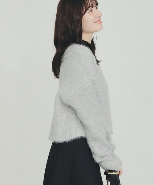 PICCIN（ピッチン）の「ラメシャギープルオーバー（ニット/セーター・レディース・シルバー/パープル/イエロー・M）」の21枚目の写真