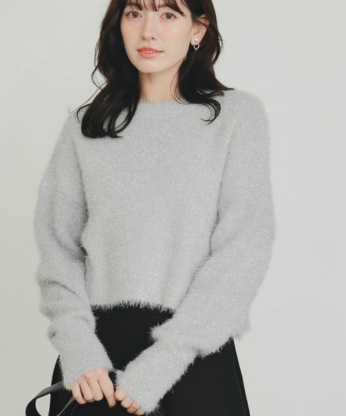 PICCIN（ピッチン）の「ラメシャギープルオーバー（ニット/セーター・レディース・シルバー/パープル/イエロー・M）」の18枚目の写真