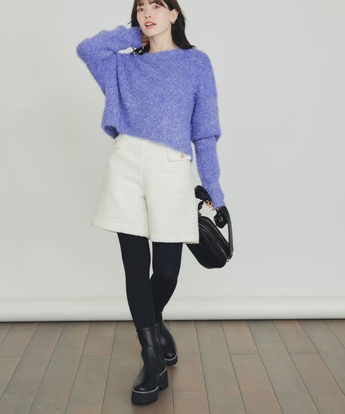 PICCIN（ピッチン）の「ラメシャギープルオーバー（ニット/セーター・レディース・シルバー/パープル/イエロー・M）」の8枚目の写真