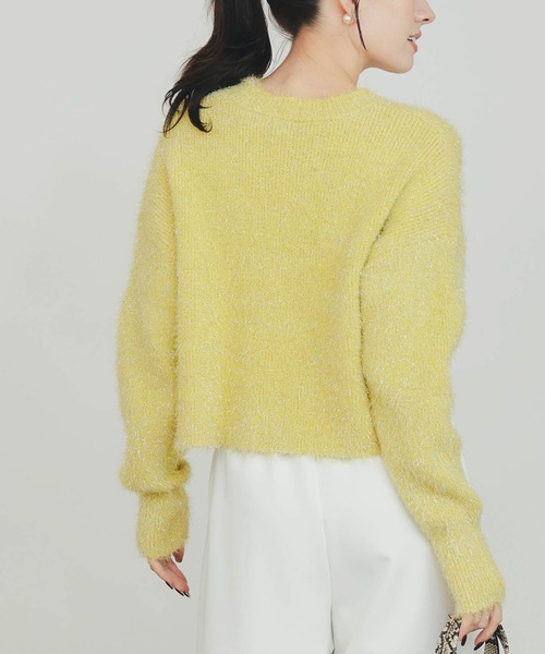 PICCIN（ピッチン）の「ラメシャギープルオーバー（ニット/セーター・レディース・シルバー/パープル/イエロー・M）」の13枚目の写真