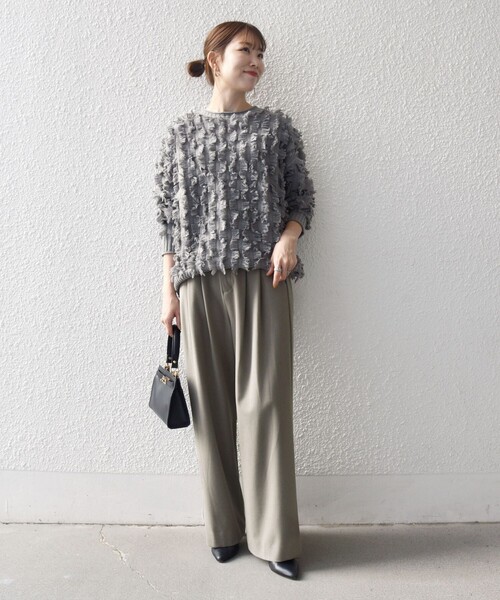 シップス エニィ（SHIPS any）/SHIPS any:〈洗濯機可能〉ウォーム ストレッチ ハイウエスト 2タック パンツ セール】SHIPS any:〈洗濯機可能〉ウォーム ストレッチ ハイウエスト 2