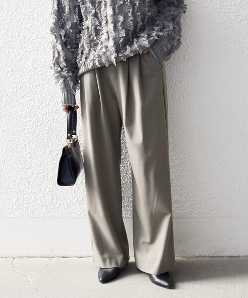 セール】SHIPS any:〈洗濯機可能〉ウォーム ストレッチ ハイウエスト 2