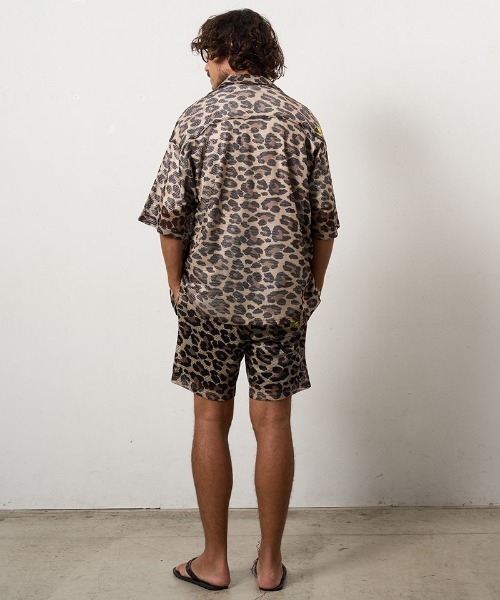 STUD MUFFIN（スタッドマフィン）の「mp14312-レオパードメッシュ スマイリーパッチ ショートパンツ(614-06289)（その他パンツ・メンズ・ブラウン・2/3/4）」の7枚目の写真