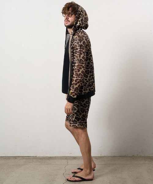 STUD MUFFIN（スタッドマフィン）の「mp14312-レオパードメッシュ スマイリーパッチ ショートパンツ(614-06289)（その他パンツ・メンズ・ブラウン・2/3/4）」の10枚目の写真