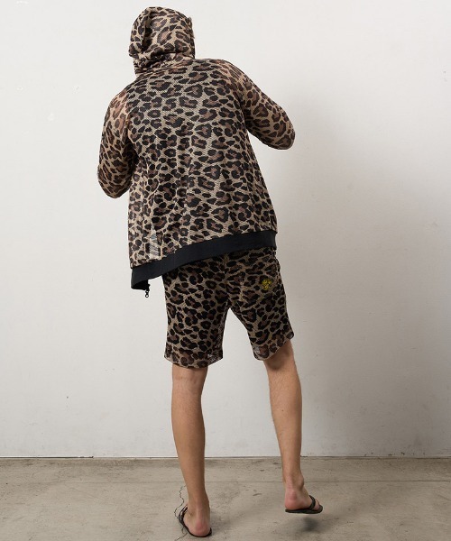 STUD MUFFIN（スタッドマフィン）の「mp14312-レオパードメッシュ スマイリーパッチ ショートパンツ(614-06289)（その他パンツ・メンズ・ブラウン・2/3/4）」の11枚目の写真