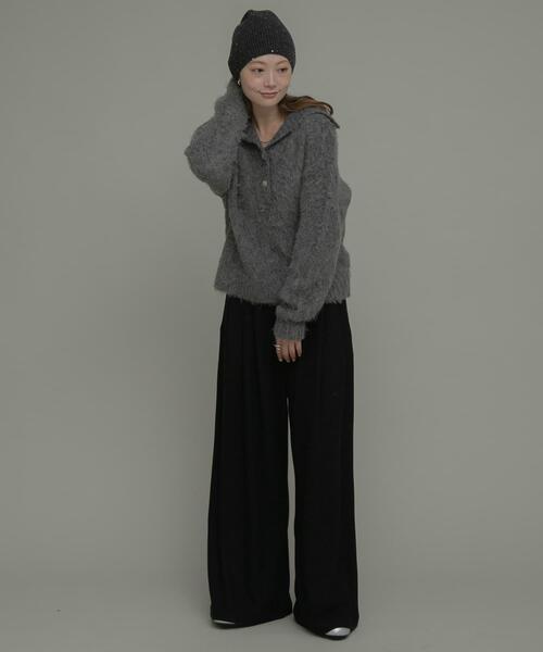 URBAN RESEARCH Sonny Label（アーバンリサーチサニーレーベル）の「カットタックイージーパンツ（その他パンツ・レディース・チャコールグレー/ブラック・38/36）」の7枚目の写真