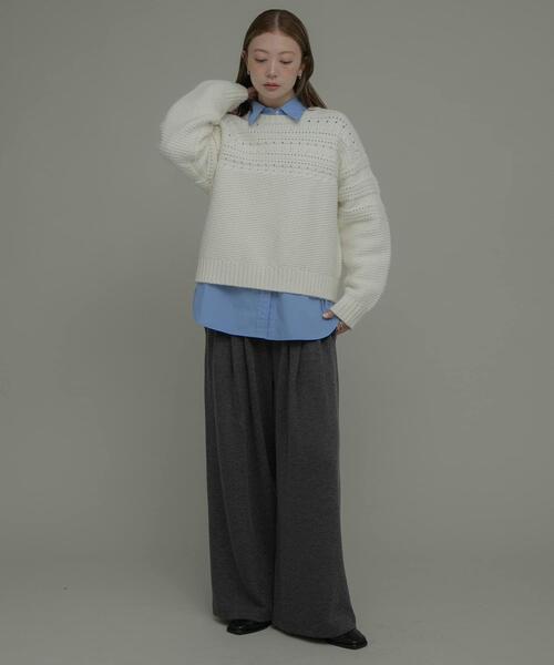 URBAN RESEARCH Sonny Label（アーバンリサーチサニーレーベル）の「カットタックイージーパンツ（その他パンツ・レディース・チャコールグレー/ブラック・38/36）」の16枚目の写真