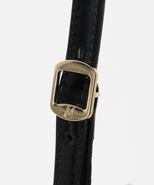 CHRISTIAN VILLA（クリスチャンヴィラ）の「CHRISTIAN VILLA /クリスチャン ヴィラ ガラスレザーバッグ（ショルダーバッグ・レディース・ブラック・FREE）」の4枚目の写真