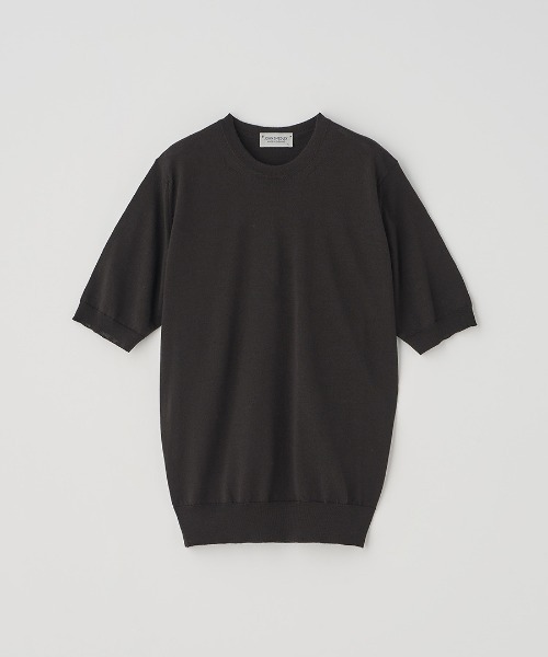 クルーネック半袖ニットプルオーバー（ニット/セーター）｜JOHN