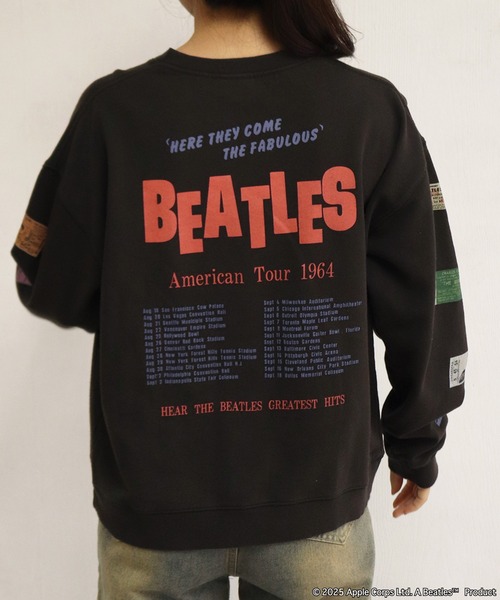 The Beatles（ザビートルズ）の「The Beatles / ビートルズ 裏毛 長袖トレーナー American Tour 1964年（スウェット・メンズ・ブラック/グレー・M/L/XL）」の7枚目の写真
