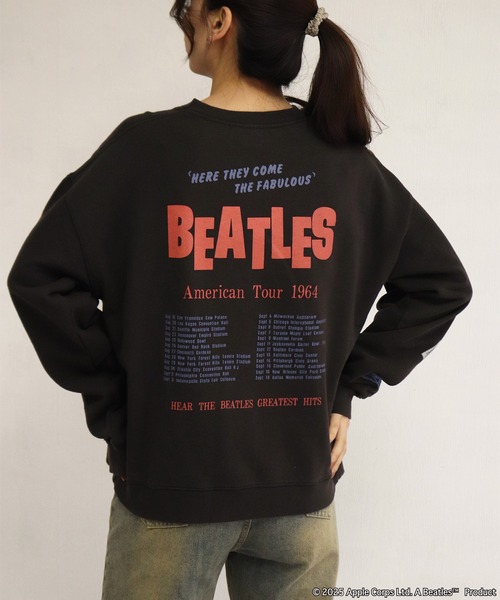 The Beatles（ザビートルズ）の「The Beatles / ビートルズ 裏毛 長袖トレーナー American Tour 1964年（スウェット・メンズ・ブラック/グレー・M/L/XL）」の4枚目の写真