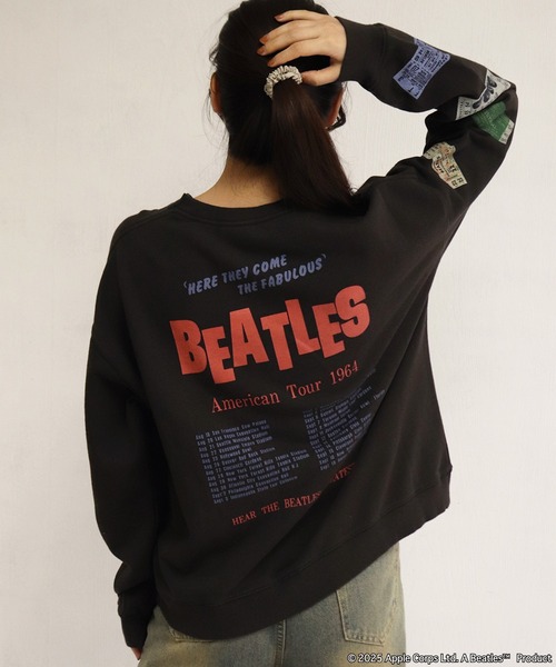 The Beatles（ザビートルズ）の「The Beatles / ビートルズ 裏毛 長袖トレーナー American Tour 1964年（スウェット・メンズ・ブラック/グレー・M/L/XL）」の8枚目の写真