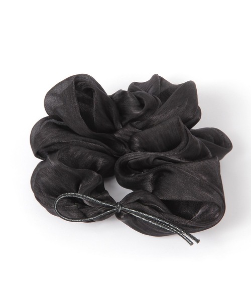 studio CLIP（スタディオクリップ）の「シアーリボンシュシュ（シュシュ・レディース・ブラック/ライトグレー/ブラウン・FREE）」の2枚目の写真