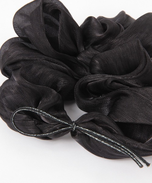 studio CLIP（スタディオクリップ）の「シアーリボンシュシュ（シュシュ・レディース・ブラック/ライトグレー/ブラウン・FREE）」の5枚目の写真