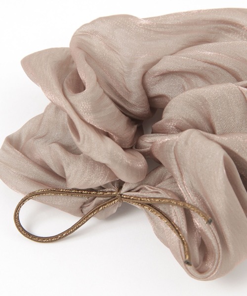 studio CLIP（スタディオクリップ）の「シアーリボンシュシュ（シュシュ・レディース・ブラック/ライトグレー/ブラウン・FREE）」の6枚目の写真