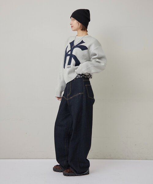 WHO'S WHO gallery(フーズフーギャラリー)の「【KOOKYN】 KYジャガードニット(ニット/セーター・メンズ・ブラック/ホワイト/ネイビー・SMALL/MEDIUM)」の7枚目の写真