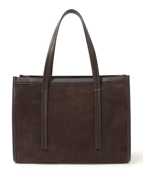 TOMORROWLAND (トゥモローランド)の「TOMORROWLAND シュリンクレザー×スウェードコンビ トートバッグ(トートバッグ・メンズ・ダークブラウン・FREE)」の5枚目の写真