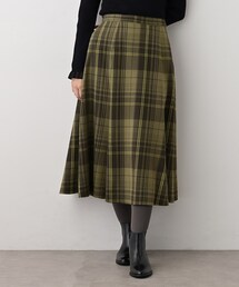 Dessin | 【洗える】チェック柄起毛フレアスカート(スカート)