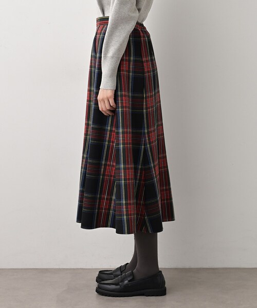Dessin（デッサン）の「【洗える】チェック柄起毛フレアスカート（スカート・レディース・ブラック系2/カーキ系2/レッド系4・01/02/03/00）」の20枚目の写真
