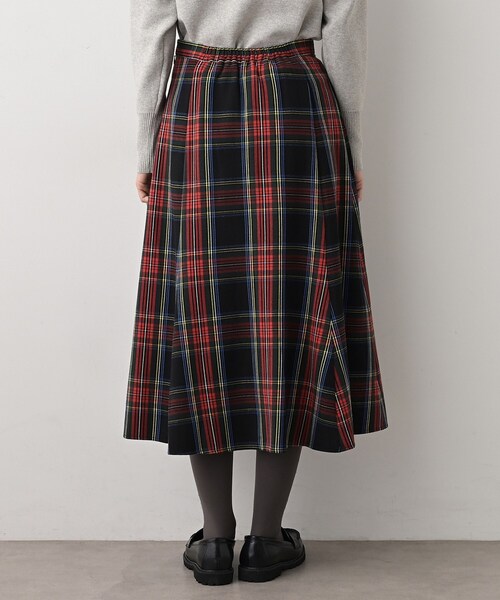 Dessin（デッサン）の「【洗える】チェック柄起毛フレアスカート（スカート・レディース・ブラック系2/カーキ系2/レッド系4・01/02/03/00）」の21枚目の写真