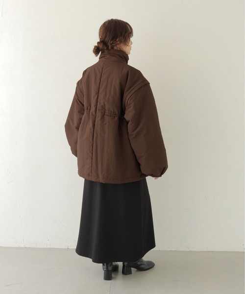 CLEIO(クレイオ)の「【CLEIO】2WAYミドル丈中綿コート 2WAY MID-LENGTH PADDED COAT/940-14616(ダウンジャケット/コート・レディース・ホワイト系その他/チャコール/ブラウン・フリー)」の21枚目の写真
